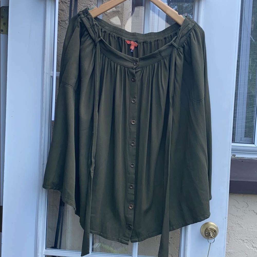 Olive ModCloth midi skirt